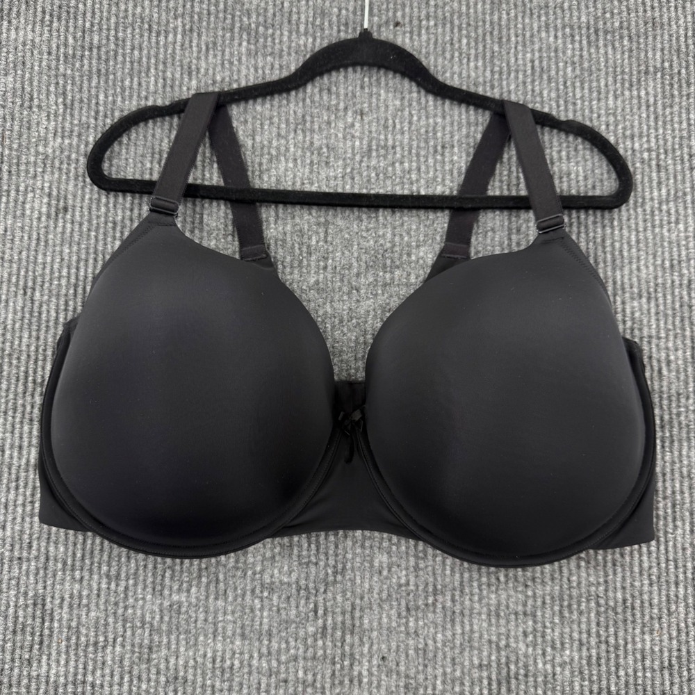 Torrid 46G Black 360 Back Smoothing Lightly Lined T Shirt Bra Womens